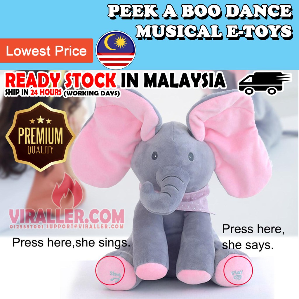 peek a boo musical elephant