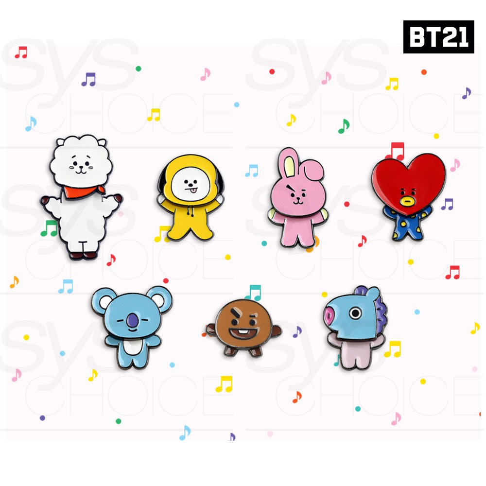 Bts Bt21 Official Authentic Good Swing Pin Badge Shopee Malaysia
