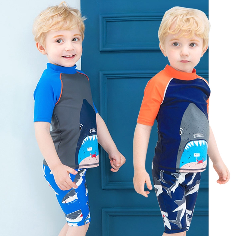 2pcs Boy Swimsuit Divingsuit Kids Swimmingwear Beachwear 910 