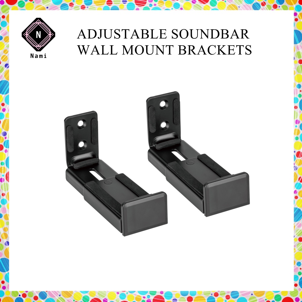 Brateck Universal Adjustable SoundBar Wall Mount Brackets