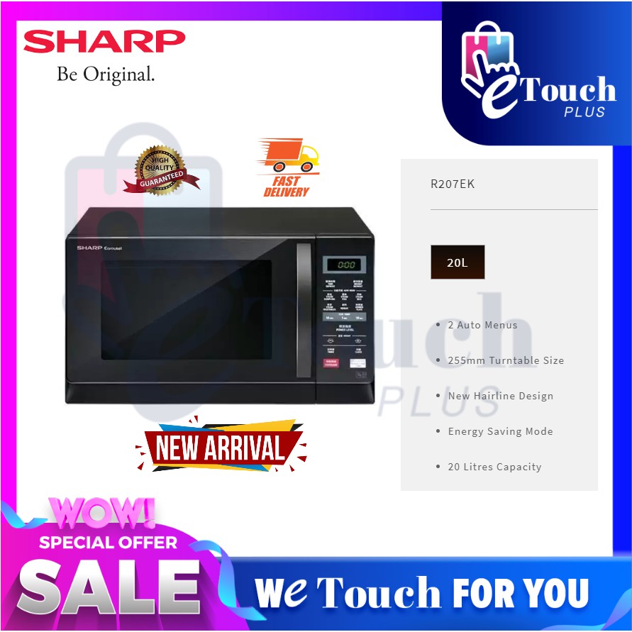 SHARP R207EK 20L MICROWAVE OVEN DIGITAL LED DISPLAY/ENERGY SAVING MODE
