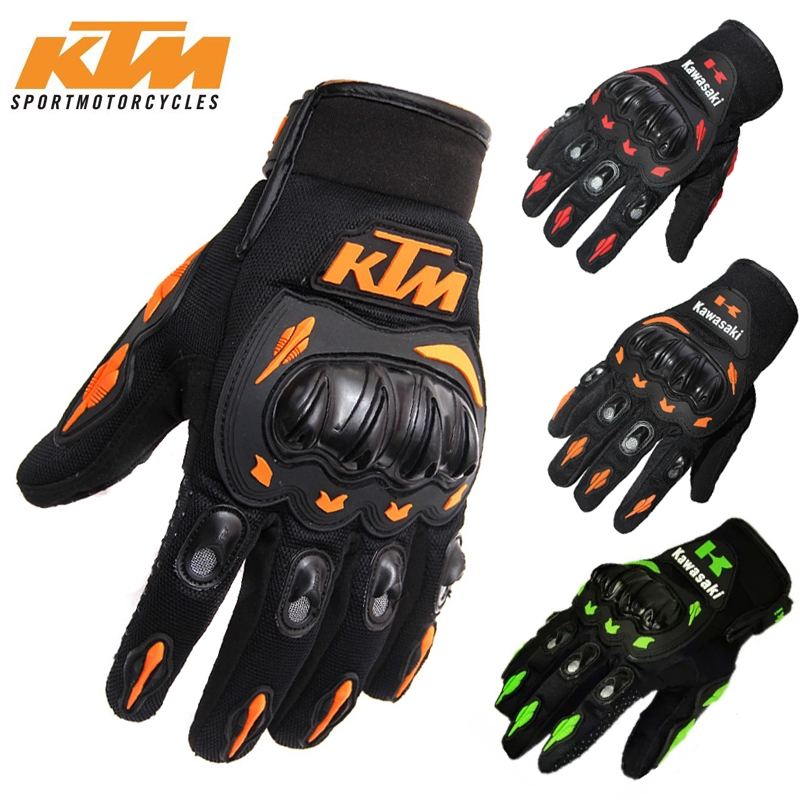 KTM Kawasaki Full Finger Motorcycle Gloves Motocross Moto KTM Motorcycle Gloves Men Riding Full Finger Breathable