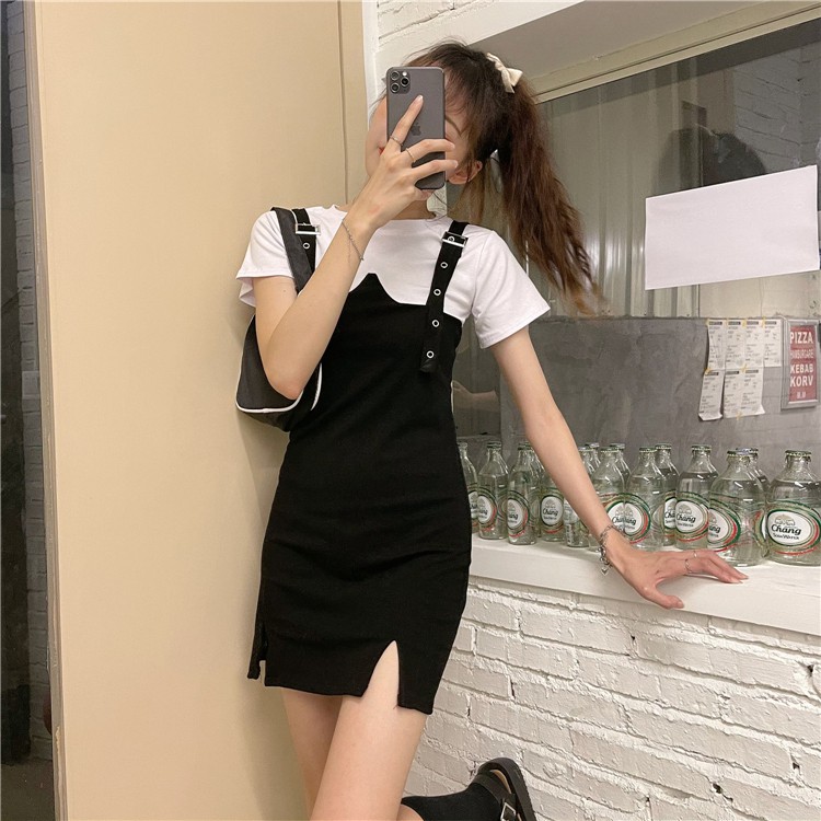 Trendy Sweet Floral Korean Version Short Dresses Simple One Piece Dress Spot Korean Dress Shopee Malaysia