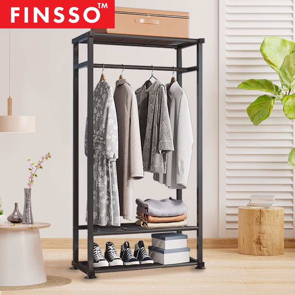 READY STOCK FINSSO: Pasha Wardrobe Cabinet/ Clothes Rack / Hanging Organizer / Baju Kabinet / Rak Baju