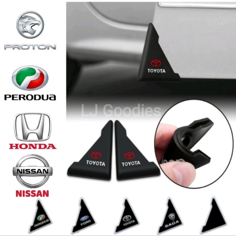 2pcs Car Door Corner Protector Rubber Anti Collision Bumper Crash Getah