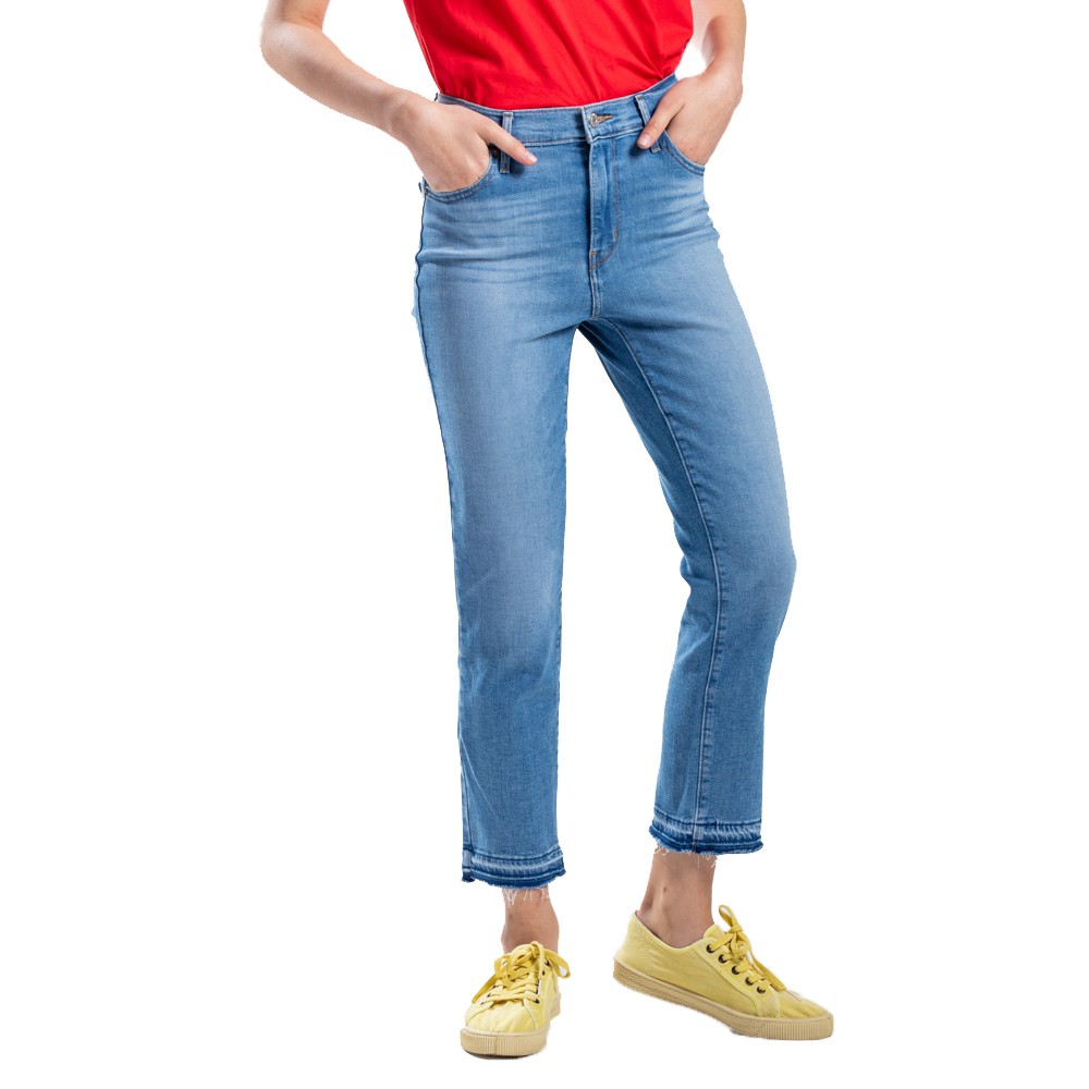levi's 724 high rise straight crop jeans