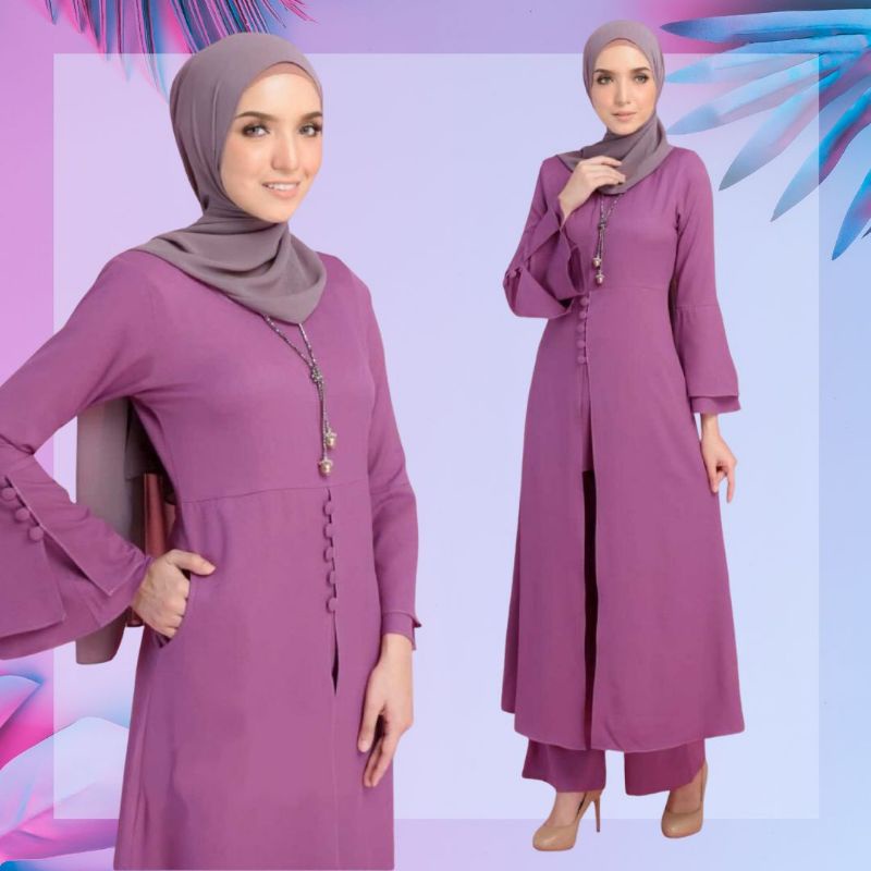 Size Xs 3xl Exclusive Abaya Set Jubah Seluar Muslimah Labuh Shopee