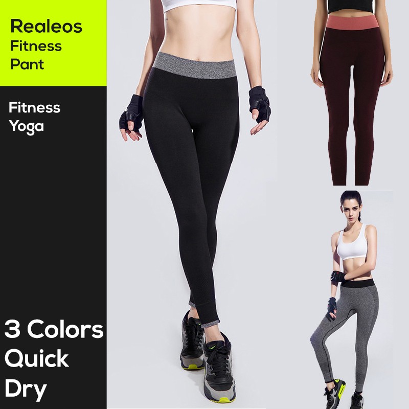 Realeos Seamless Gym Fitness Sport Yoga Pants R320 Shopee Malaysia