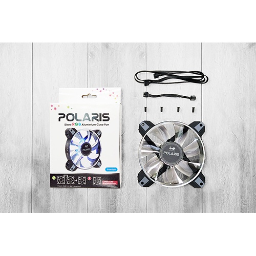 {IW POLARIS SINGLE B/G/IW POLARIS TWIN B/G} IN WIN Polaris Single RGB Fan/Twin RGB Fan, Led Light (Black/Grey)
