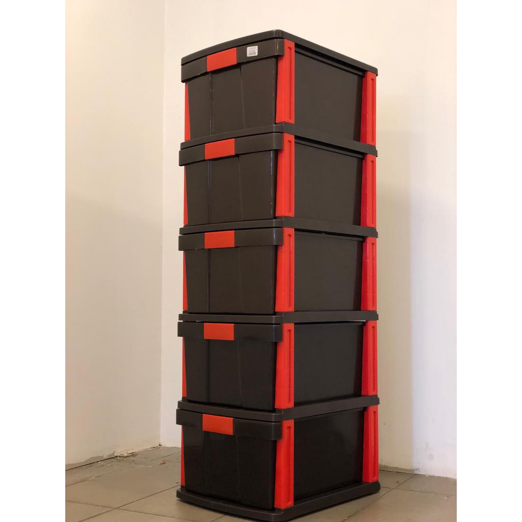 5 Tier Plastic  Drawer Storage Cabinet Plastic  Cabinet 