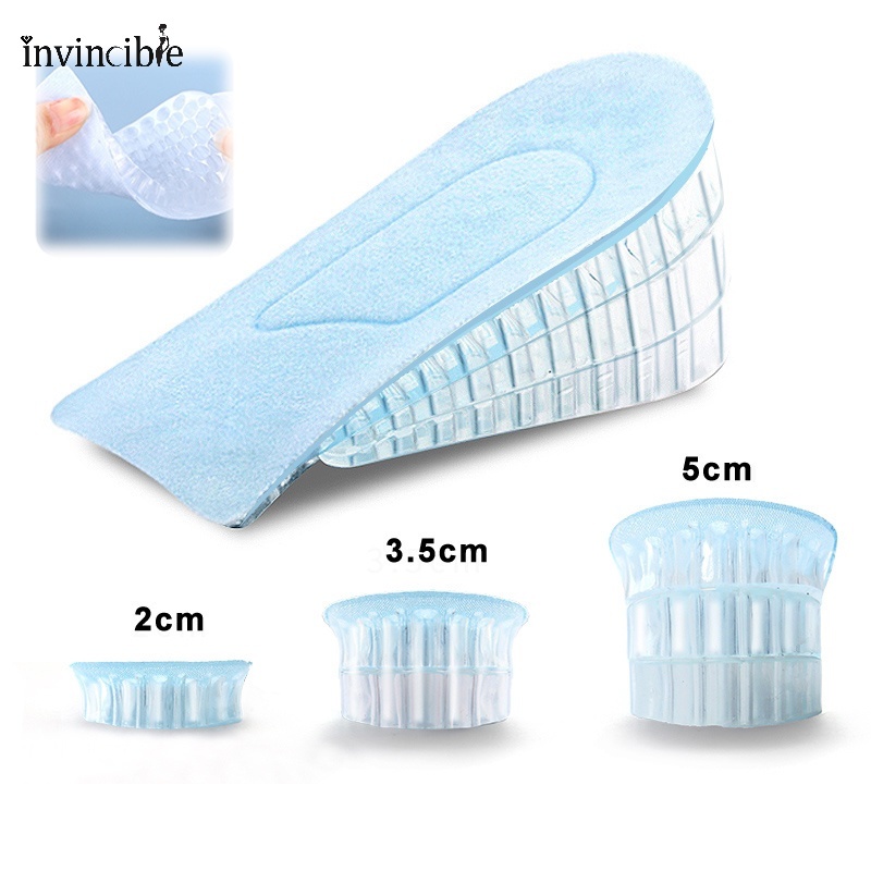 Silicone Gel Insoles Heel Cushion/ Spur Support Shoe Pad Feet Care Inserts/ Soles Relieve Foot