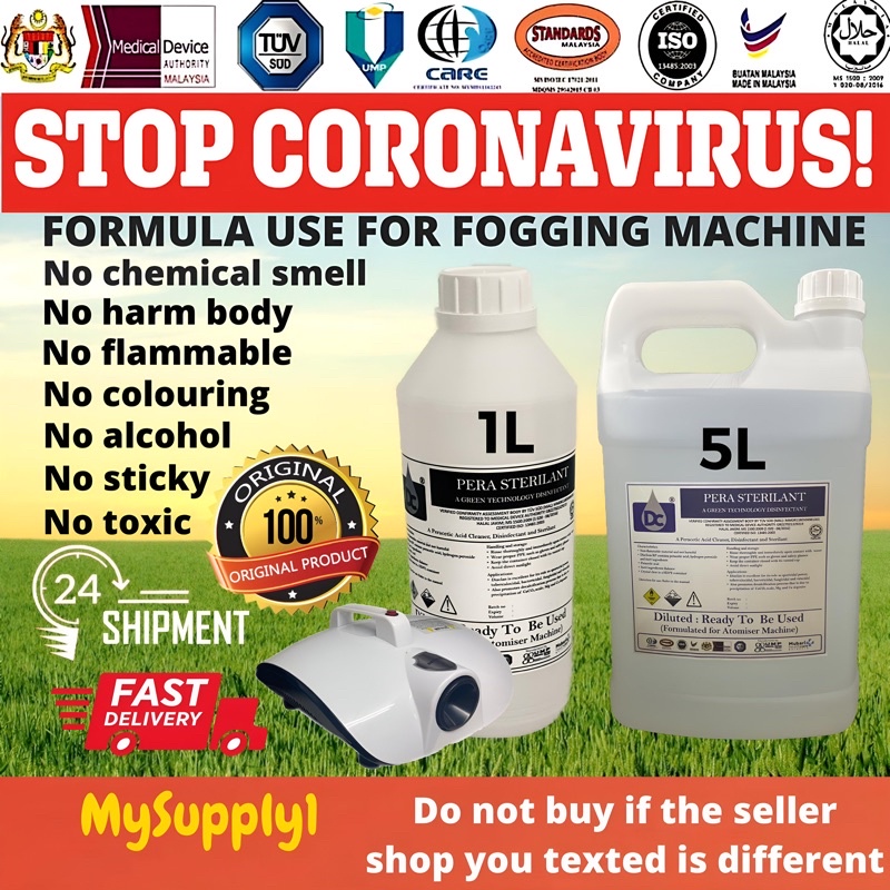 ❌ STOP CORONAVIRUS disinfectant fogging liquid /sanitizer virus liquid disinfectant liquid for fogging machine