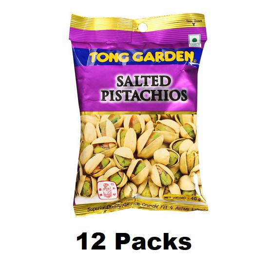 12 Packs Tong Garden Salted Pistachios 40g Each HALAL (LOCAL READY