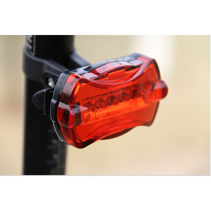 Waterproof Bike Led Light Lampu Basikal belakang with 5 led 7 mode