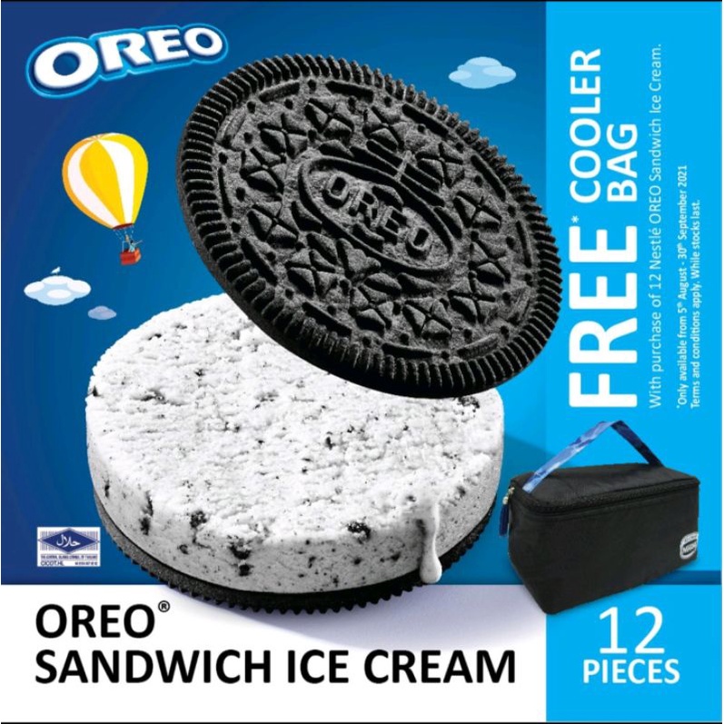 Special Bundle Oreo Sandwich Ice Cream 12 Pieces 60g Each Free Cooler Bag Shopee Malaysia