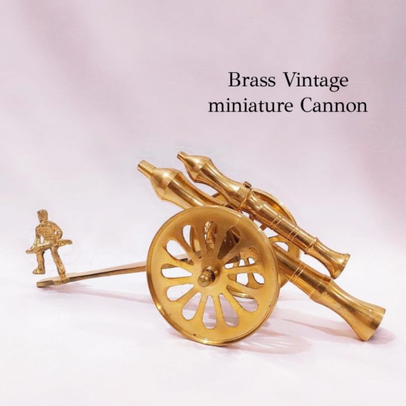 Brass Vintage Miniature Cannon - Antique Piece