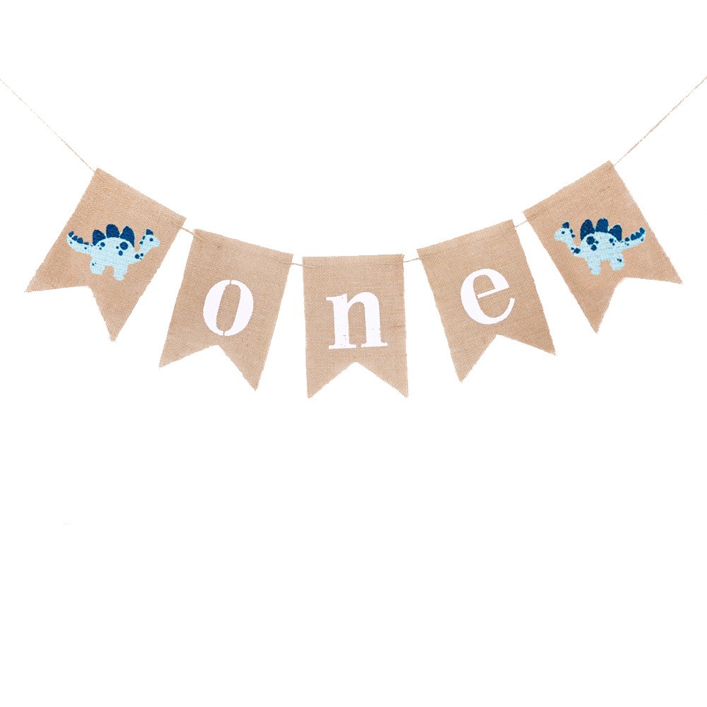 Dinosaur Theme Party High Chair Banner Boy 1st Birthday Garland