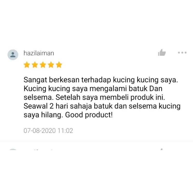 Buy Ubat selsema Kucing. Terbaik dan sangat berkesan dari PutraVet 