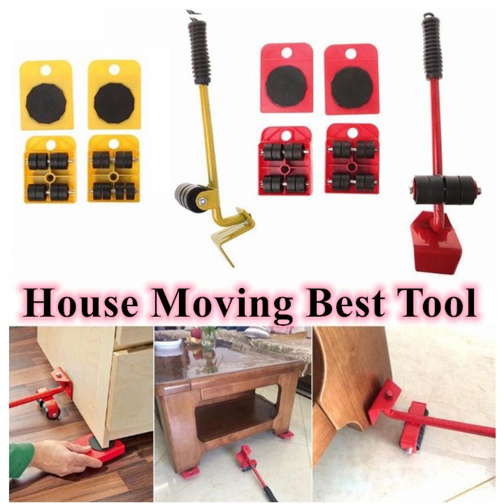 Furniture Moving Transport Tool Set 4 Mover Roller 1 Wheel Bar Heavy Duty Lifter Lifting Helper Ee Malaysia - Best Furniture Lifter