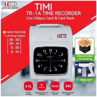 ⚡️SHOCKING SALE⚡️TIMI TR1A Punch Card Machine / TIMI Time Recorder Machine - FREE 100pcs Time Card & 10's Card Rack