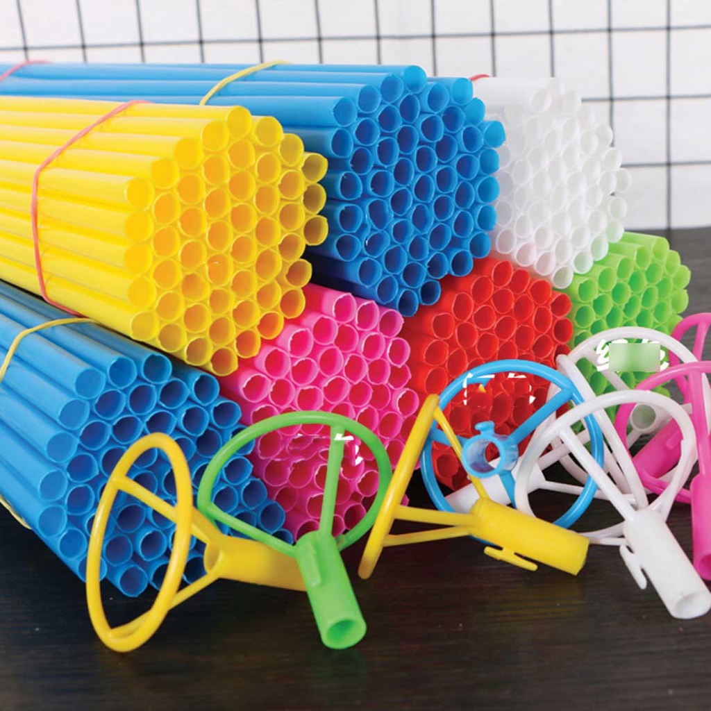 Latex Balloon Holder Stick Red PVC Rods Foil Balloons Holder Sticks ...