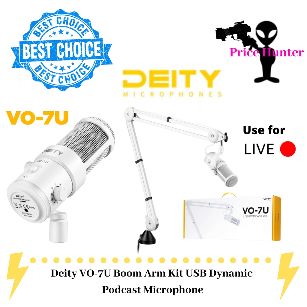 Microfono USB Deity VO-7U Per Streaming E Podcast - Dinamico, RGB, Monitor 3.5 Mm - Con Braccio Incluso - Foto 4
