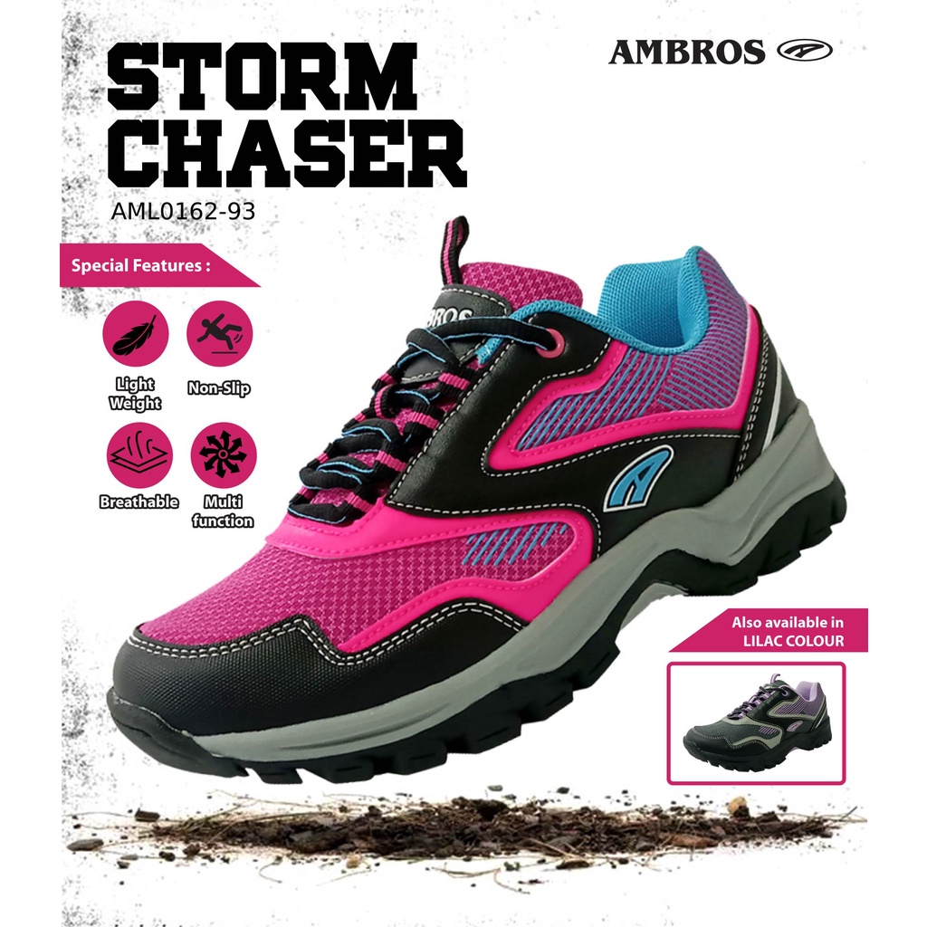 Ambros Women's Storm Chaser Hiking Trekking Shoes - Fuchsia/Blue ...