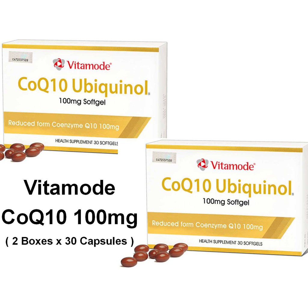 [2 Boxes X 30s] Vitamode CoQ10 Ubiquinol 100mg Softgel 30s X 2 Boxes ...