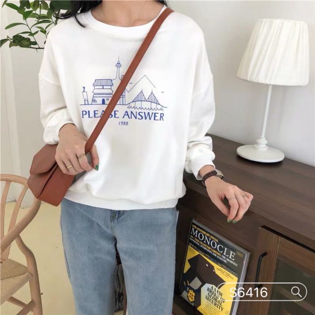 Sweatshirts ( white colour ) | Shopee Malaysia