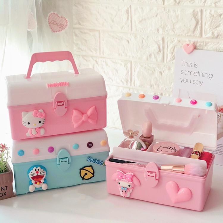 READY STOCK Hello  Kitty  Plastic Container Storage  Gift Toy 