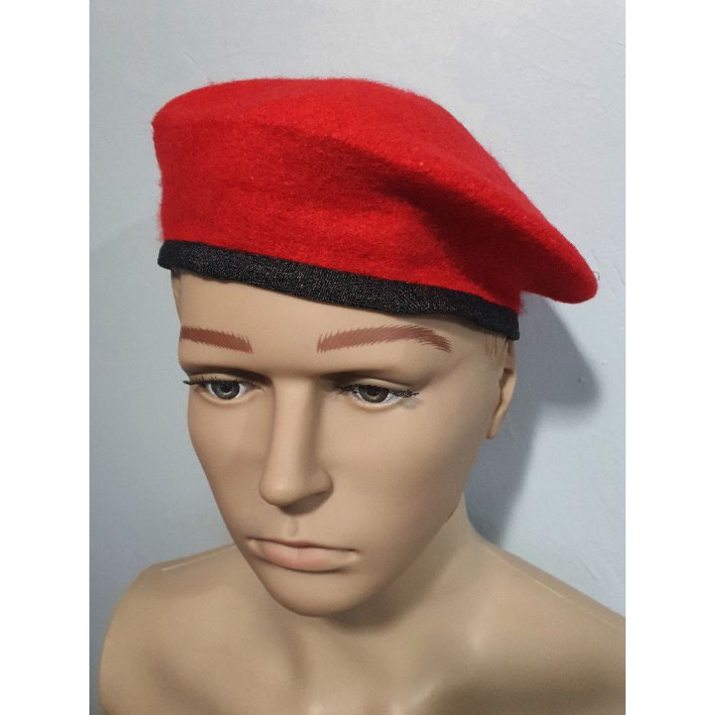 Beret Merah/ Red Beret- Kangol Bomba security tentera  Shopee 