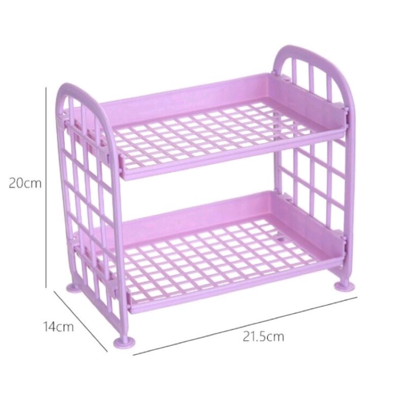 Food Prep rak susun pakaian barang dapur Plastik Plastic rack Shelf almari letak baju pinggan mangkuk organizer kitch... - Image 2