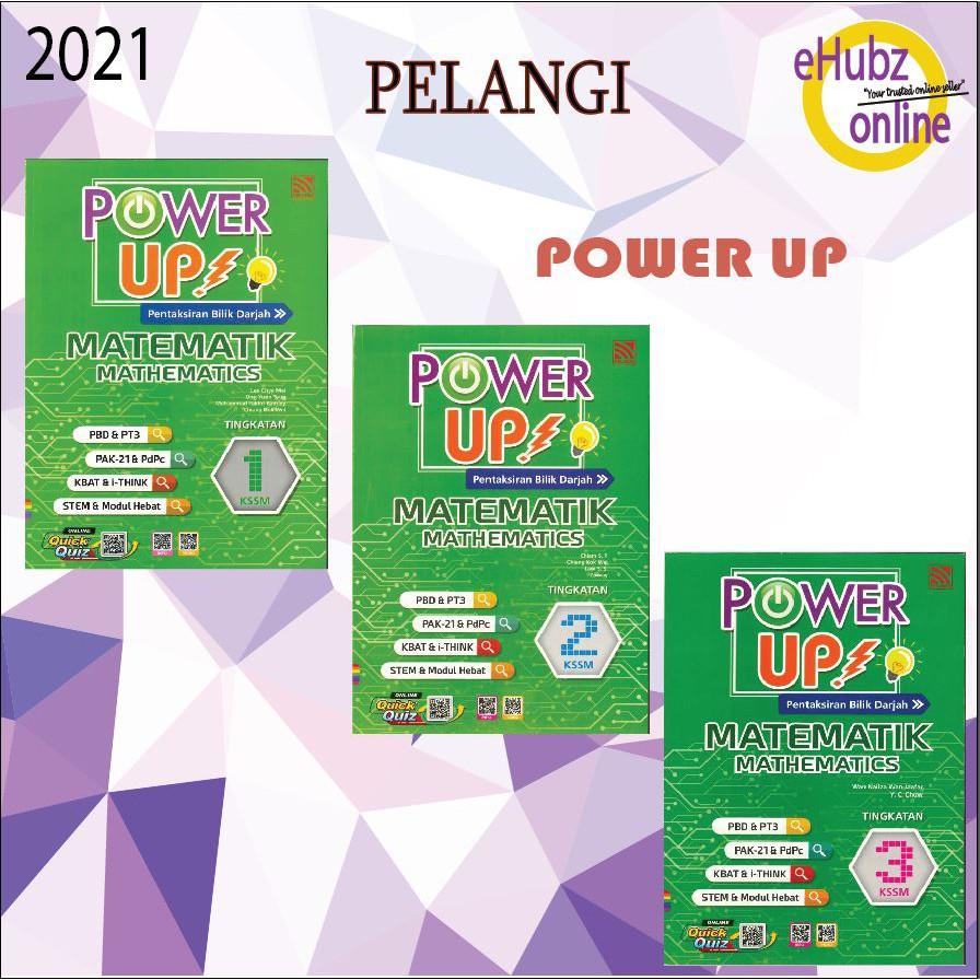 [EHUBZ POWER UP MATEMATIK KSSM TINGKATAN 1,2,3 2021 (PLG)  Shopee Malaysia