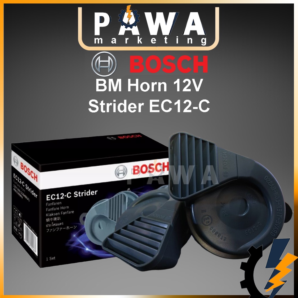 Pawa Bosch Bm Horn EC12-C Strider 0986 AHO 220 12V Car Lorry Motorcycle Truck Kereta Motobike