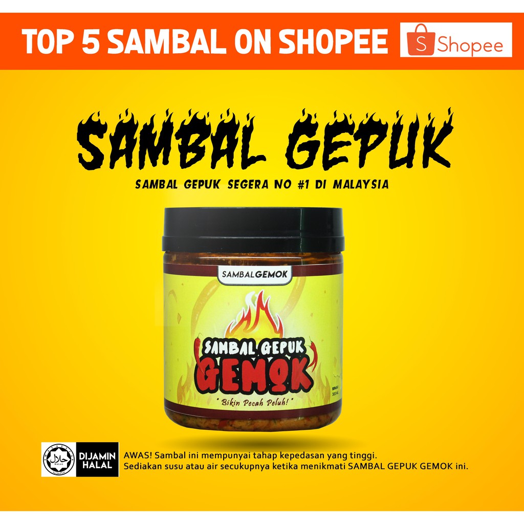 SAMBAL GEPUK GEMOK [100% Original , Pedas dan Menyengat !]