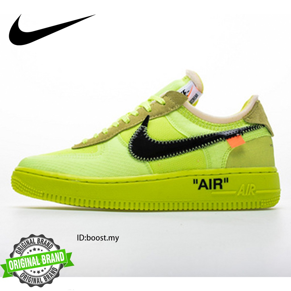 off white nike air force 1 green