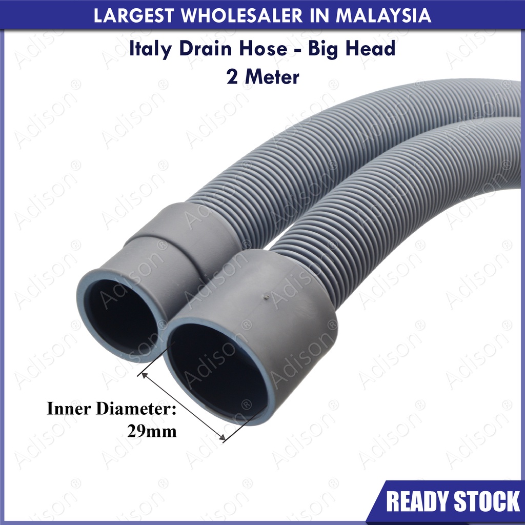 Indesit / Ariston Drain Hose 2.5 Meter Big Head for Front Loading