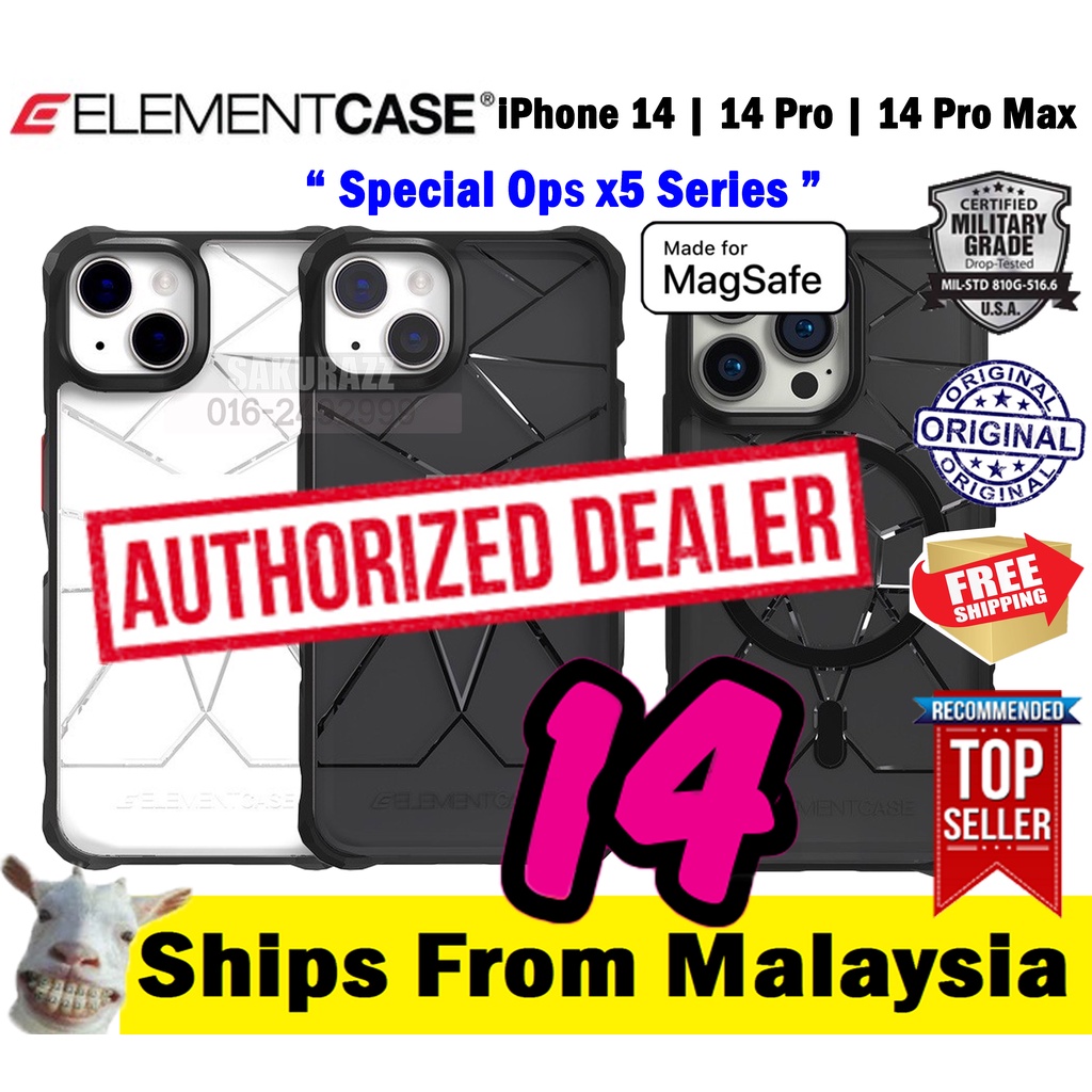 [Ori] ELEMENT Special Ops X5 (Mag Safe Compatible) iPhone 14 Pro Max | Plus Pro 14 Case Cover Casing