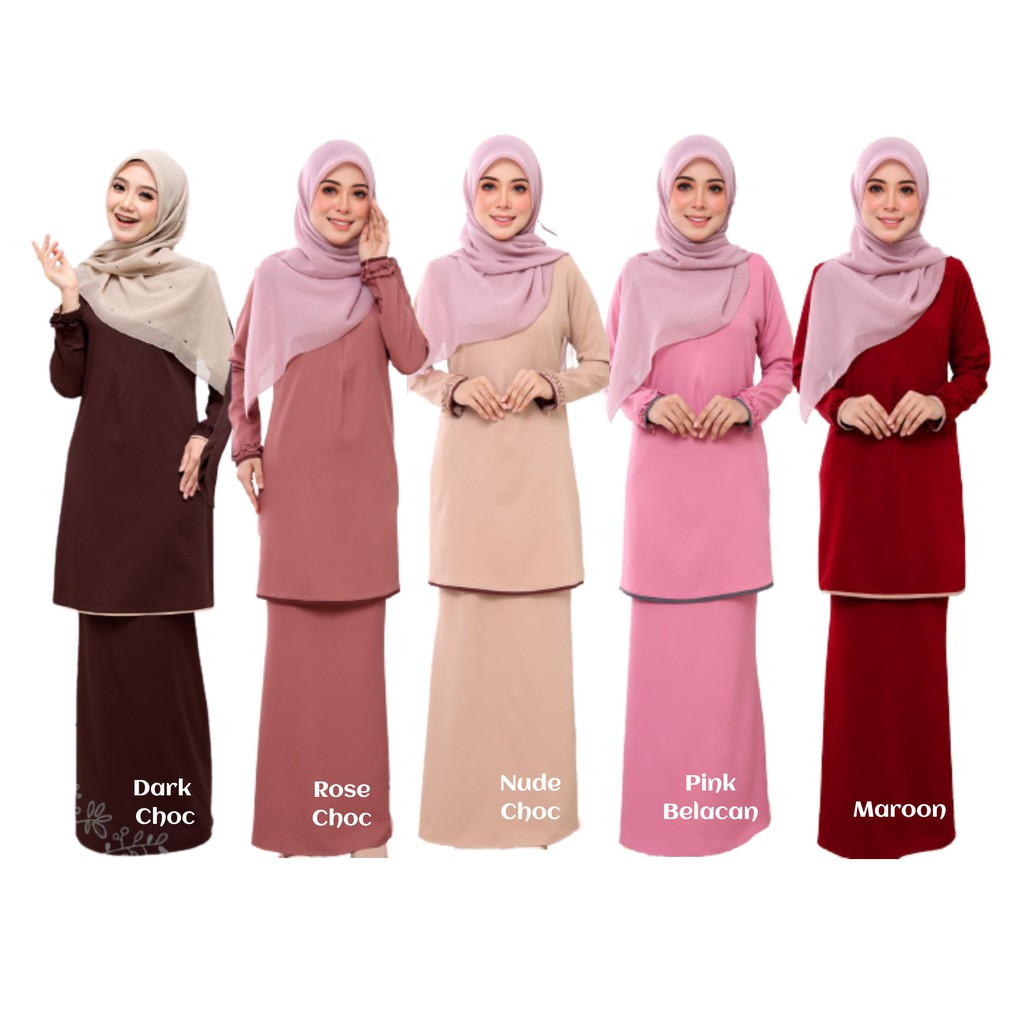 Buy S 3xl Baju Kurung Eesabelle Kurung Plus Size Kurung Moden Dark Choc Nude Choc Pink Belacan Maroon Rose Choc Seetracker Malaysia