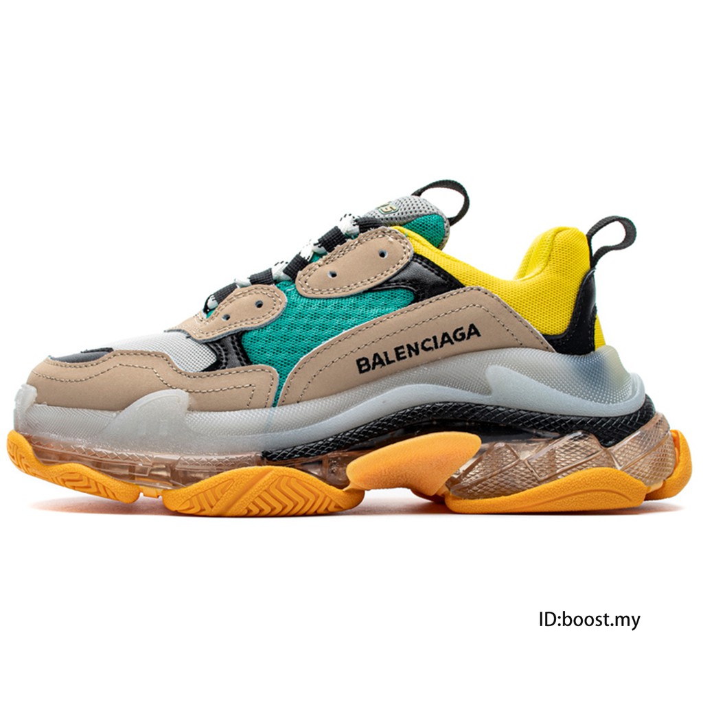 yellow green balenciaga triple s