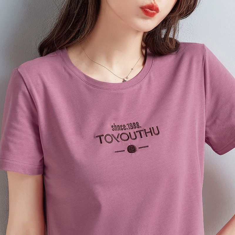 Short Sleeved T Shirt Female Ins Tide 21 New Summer Women S Top Loose Short Split Half Sleeve T Shirt Shopee Malaysia