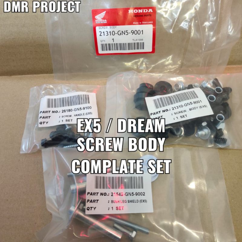 HONDA EX5 / DREAM SCREW BODY COMPLATE SET SCREW COVER SET SKRU SET