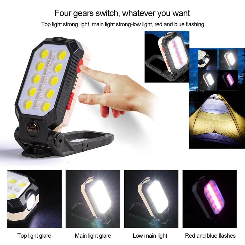 Must Premium 800W Rechargeable LED Light USB Cob Work 4 Mode Portable Torch Car Adjustable Waterproof Camping Li Esse... - Image 5