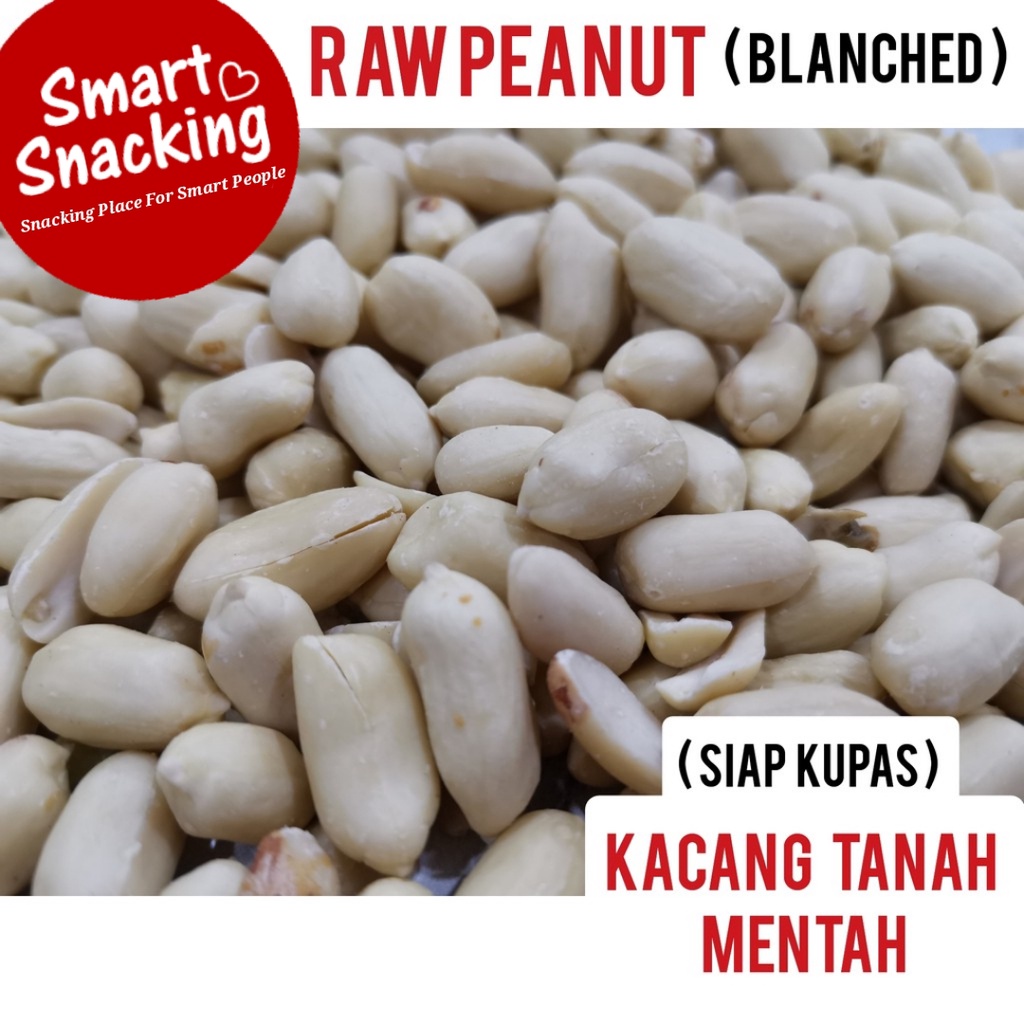 [ Mentah | Raw ] Kacang Tanah Mentah Buang Kulit | Shandong Peeled Peanuts (Raw) | Shandong Raw Peanuts | Smart Snacking Market