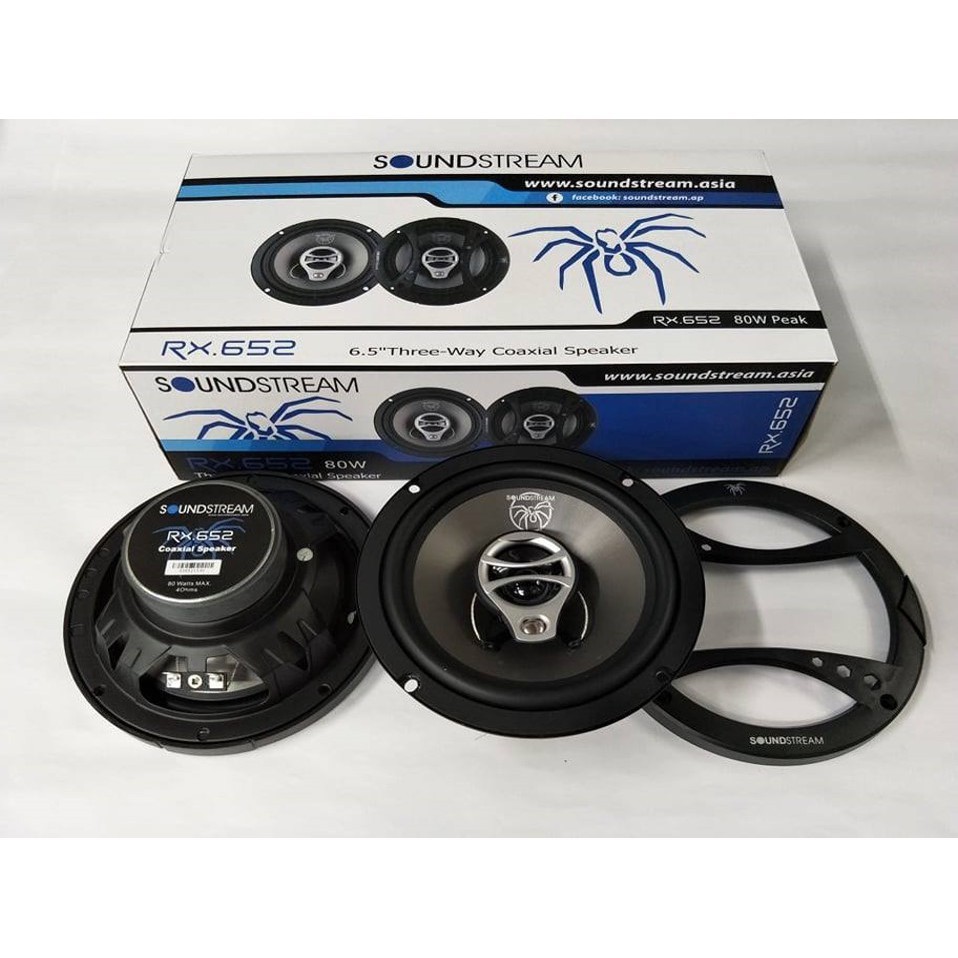 Soundstream Rx 652 6 5 U1d 3 Way Coaxial Speakers 80w 40w Rms Shopee Malaysia