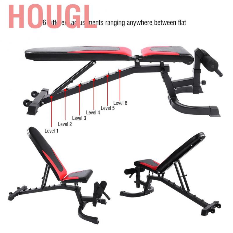 Hougl Heavy Duty Adjustable Foldable Utility Weight Bench Incline