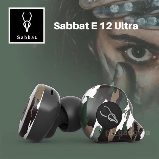 (Sabbat E12 Ultra) Camouflage Series QCC3020 BT. 5.0 Earphones Wireless Stereo Surround Bass Noise Cancelling Headset