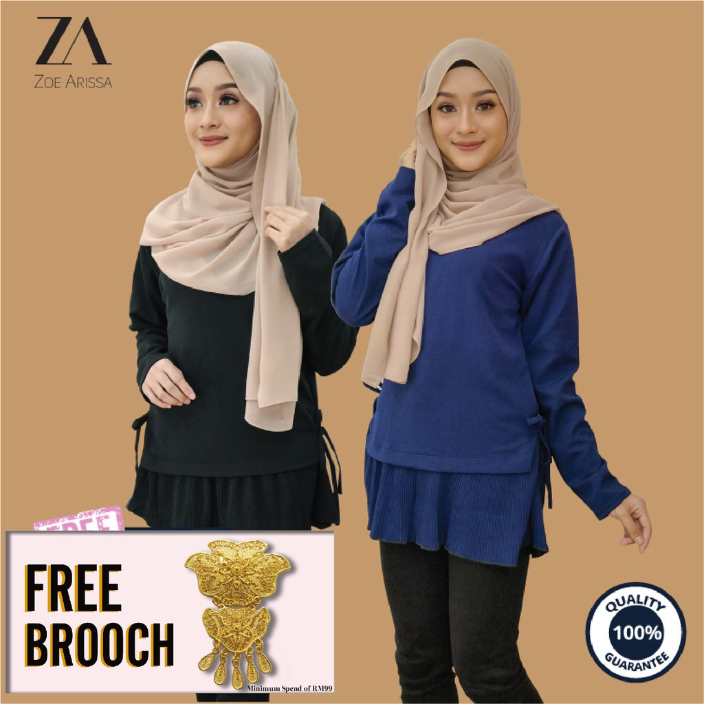 Zoe Arissa Baju  Blouse  Muslimah Modest Wear Korean Style 