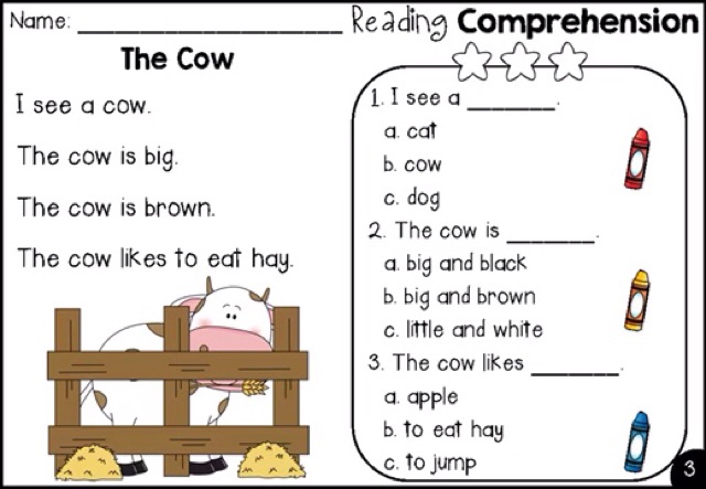 Pdf Kindergarten Reading Comprehension Fun Preschooler Early Learning Home Montessori英语阅读理解小故事短文练习题素材 Shopee Malaysia