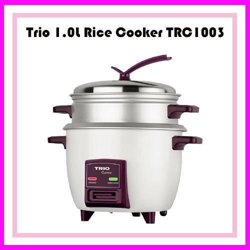 TRIO TRC-1003 1.0L RICE COOKER COMES WITH ALUMINIUM STEAM TRAY